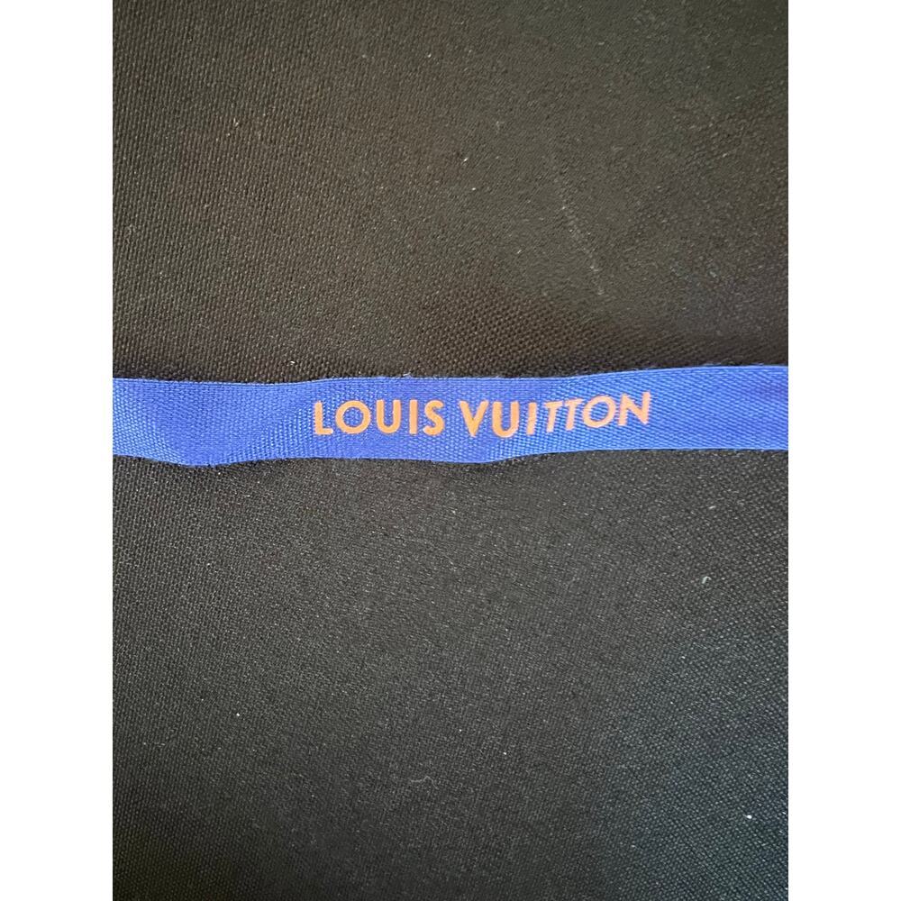 LOUIS VUITTON AUTHENIC GIFT RIBBON TWO SEPERATE PIECES ORANGE AND ROYAL BLUE